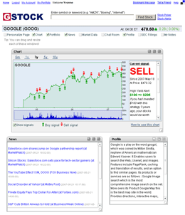click to view the live website - GStock.com